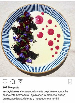 Ajo blanco at Vesta Taberna in San Lorenzo De El Escorial