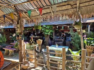 Inside the restaurant at Pad Thai Baan Tim Kitchen in Chiang Khong