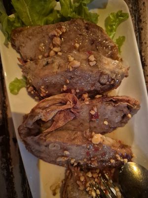 Fried taro roll at Pad Thai Baan Tim Kitchen in Chiang Khong