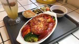 Vegetarian Baked Pork Chop Rice at My Meat Run Laboratory in Kowloon