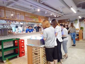 Inside the restaurant at My Meat Run Laboratory in Kowloon