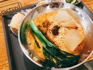 Cart noodles (rice vermicelli in laksa soup) at My Meat Run Laboratory in Kowloon