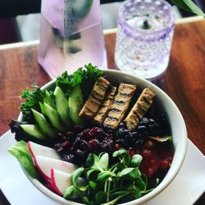 Buddha Bowl vegan at Lotus Cafe and Juice Bar in Encinitas
