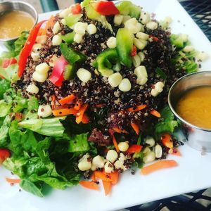 quinoa salad at Lotus Cafe and Juice Bar in Encinitas