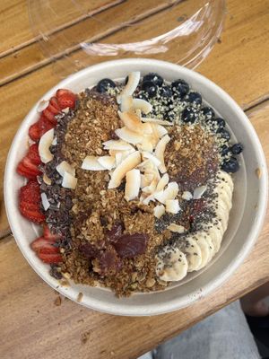Açaí bowl  at Lotus Cafe and Juice Bar in Encinitas