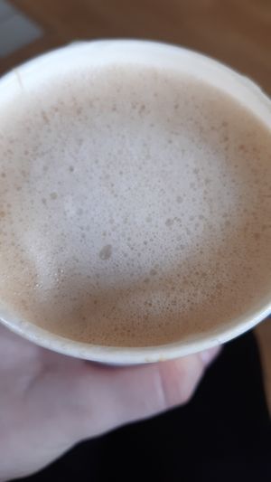 Caramel cappuccino - so good! #Veganuary at It's a Trap in Dublin