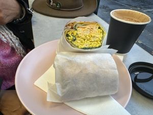 Scramble tofu wrap  at It's a Trap in Dublin