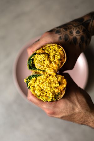 Scrambled tofu wrap at It's a Trap in Dublin
