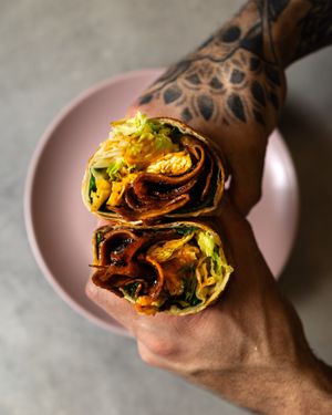 Korean B.B.Q. wrap at It's a Trap in Dublin