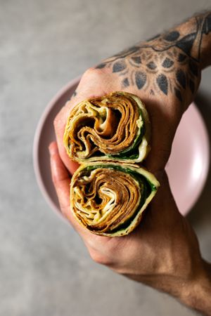 Seitan and pesto wrap at It's a Trap in Dublin