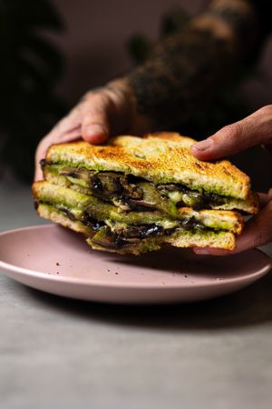 Mushrooms and Pesto Sandwich at It's a Trap in Dublin