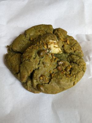 Matcha and marshmallow cookie at It's a Trap in Dublin