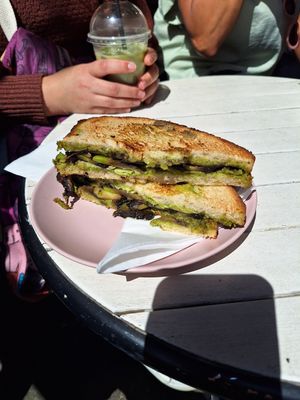 Pesto toastie at It's a Trap in Dublin