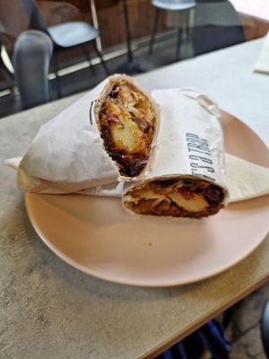 English breakfast wrap at It's a Trap in Dublin