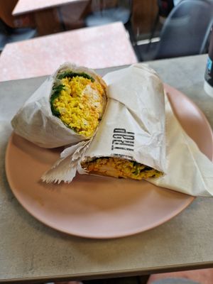Scrambled Tofu wrap at It's a Trap in Dublin