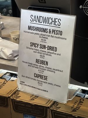 Sandwich menu  at It's a Trap in Dublin