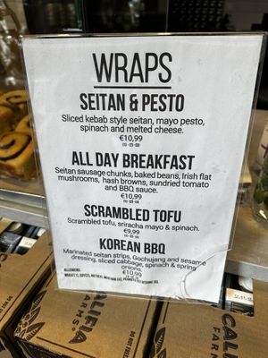 Wrap menu   at It's a Trap in Dublin