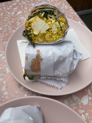 Scrambled Tofu Wrap  at It's a Trap in Dublin