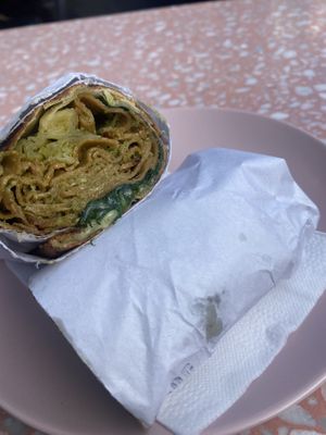 Seitan and pesto crunchy wrap   at It's a Trap in Dublin