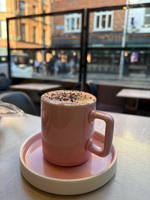 Hot chocolate with oat milk   at It's a Trap in Dublin