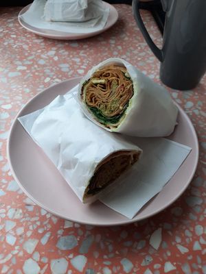Seitan Pesto Wrap at It's a Trap in Dublin