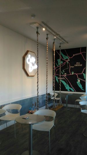 Indoor swings at Selby's Bunker in Dartmouth