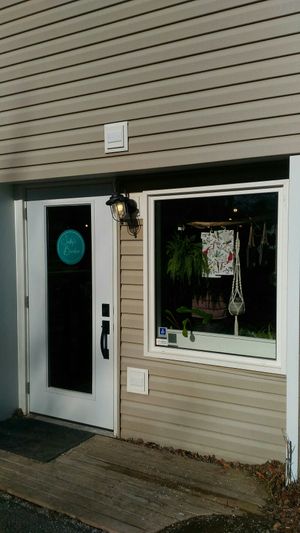 Outside gift shop at Selby's Bunker in Dartmouth