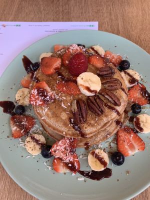 Wholewheat pancakes at Ethos Brothers in Brentwood