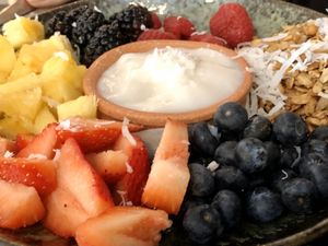 Coconut Yogurt at Salt & Pepper Cafe in Honolulu