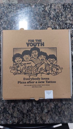 Pizza box at Pizza Youth in Sao Paulo