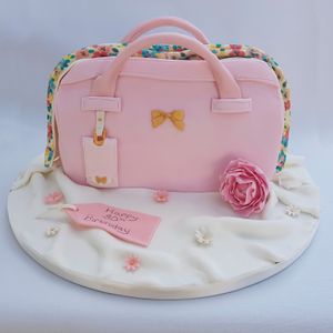 Handbag Birthday Cake at The Naked Vegan in Cardiff