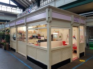 Our coffee shop in Cardiff Market at The Naked Vegan in Cardiff