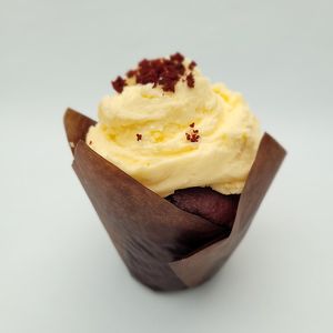 Red Velvet Muffin at The Naked Vegan in Cardiff