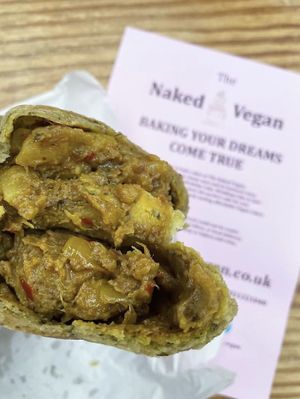 Curry pasty  at The Naked Vegan in Cardiff