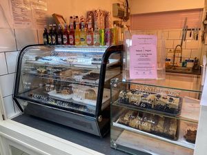 Cheesecakes and brookies at The Naked Vegan in Cardiff