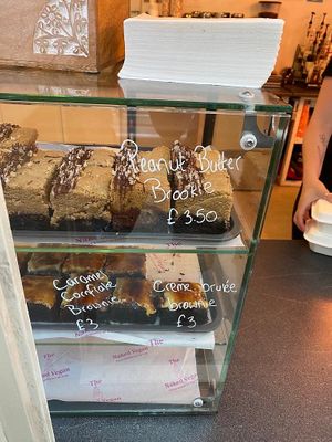 Brookies and brownies at The Naked Vegan in Cardiff