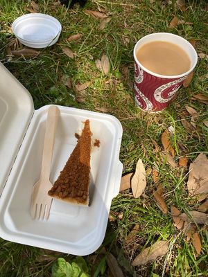 Biscoff Cheesecake with Earl Grey tea at The Naked Vegan in Cardiff