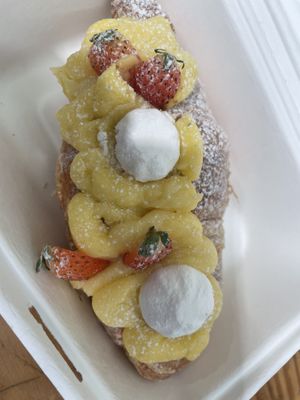 Eaton mess croissant  at The Naked Vegan in Cardiff