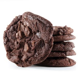 An indulgent double chocolate chip cookie perfect for your tastbud anytime of the day. at The Naked Vegan in Cardiff