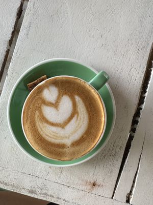 Flat white with oat milk  at Ombak Zero Waste Cafe in Lembongan