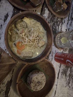 Indonesian curry   at Ombak Zero Waste Cafe in Lembongan