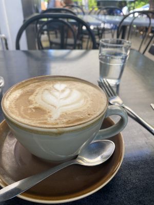 Great soy flat white😁  at Ours in Caloundra