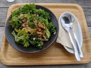 Kale salad  at Optimus Cafe in Osaka