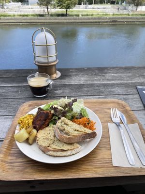 Have a good day plate   at Optimus Cafe in Osaka