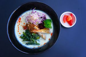 Vegan
Soy Milk Ramen at Optimus Cafe in Osaka