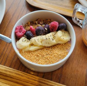 Yogurt bowl (kinda wish I'd got the oatmeal, but still good) at Optimus Cafe in Osaka
