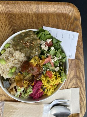 Spring Buddha bowl  at Optimus Cafe in Osaka