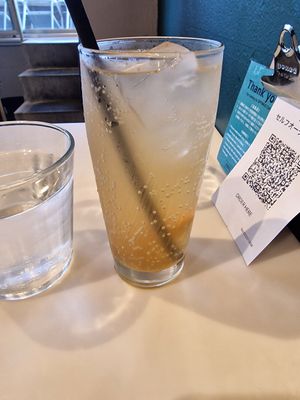 Orange ginger soda at Optimus Cafe in Osaka