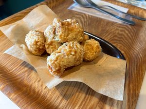 Karaage at Optimus Cafe in Osaka