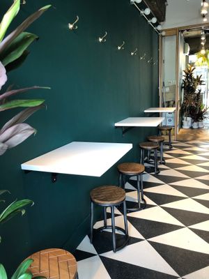 inside at Optimus Cafe in Osaka